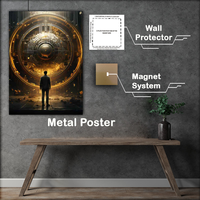 Buy Metal Poster : (Celestial Explorer Man in the Great Beyond)
