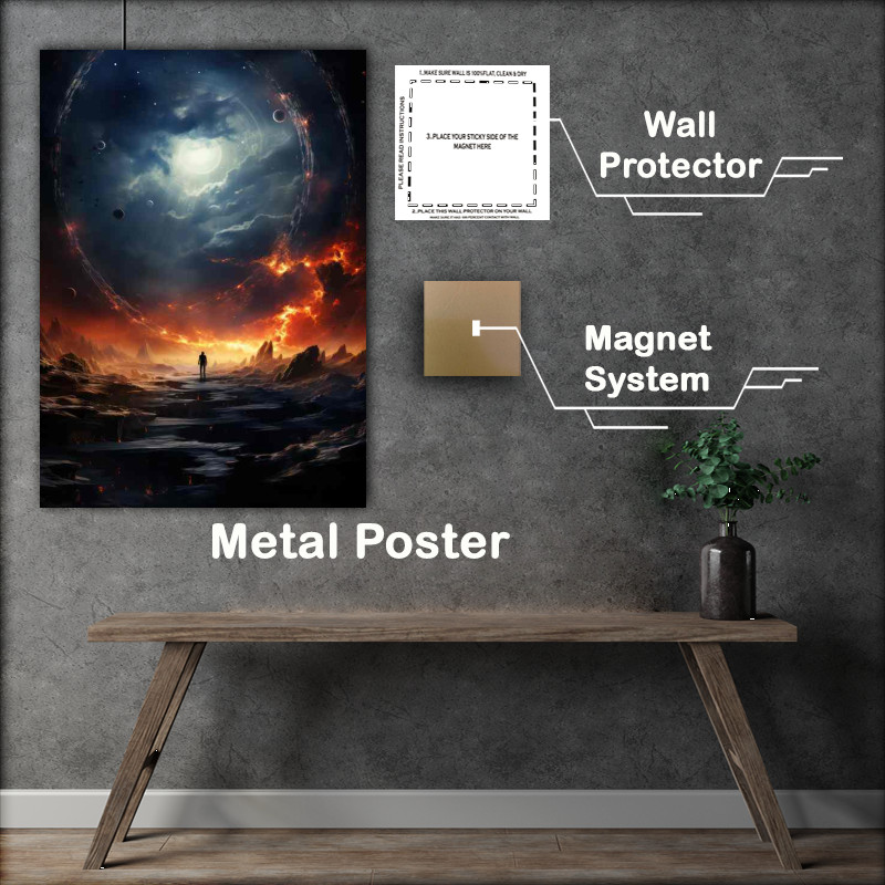 Buy Metal Poster : (Celestial Travels Astronauts in the Galactic Wilderness)