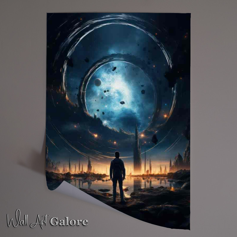 Buy Unframed Poster : (Celestial Wanderer Astronaut in the Infinite Cosmos)