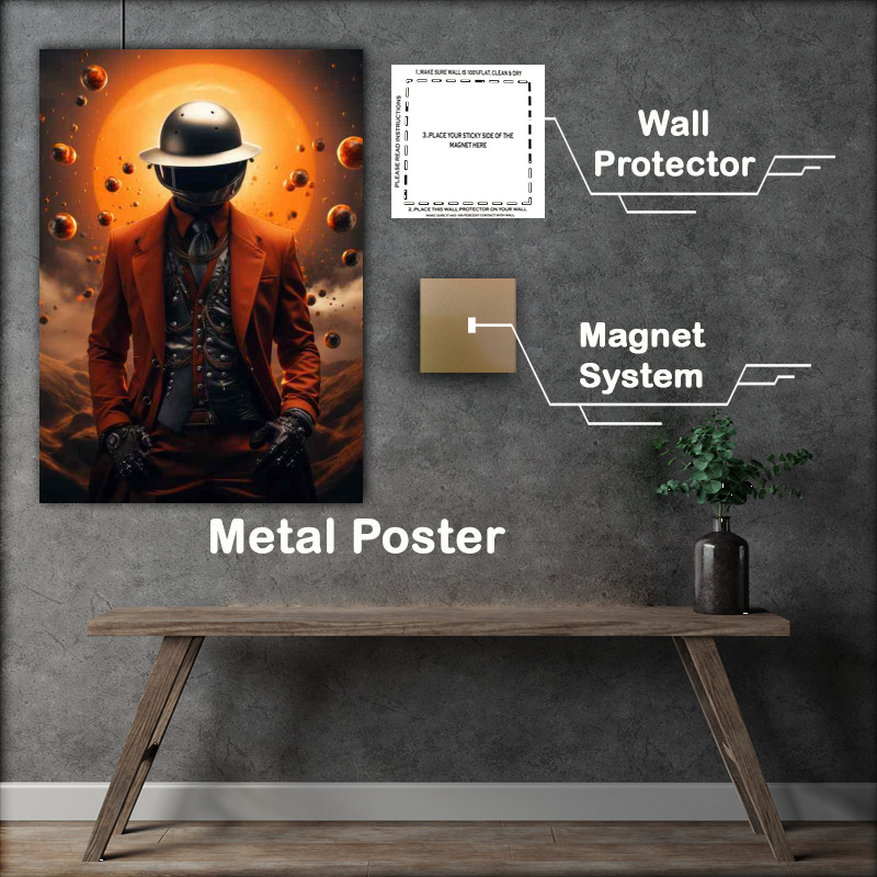 Buy Metal Poster : (Cosmic Solitude The Lonely Journey of an Astronaut)