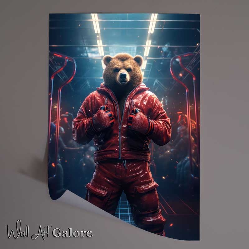 Buy Unframed Poster : (Barney The Bear In The Middle Of The Cage)
