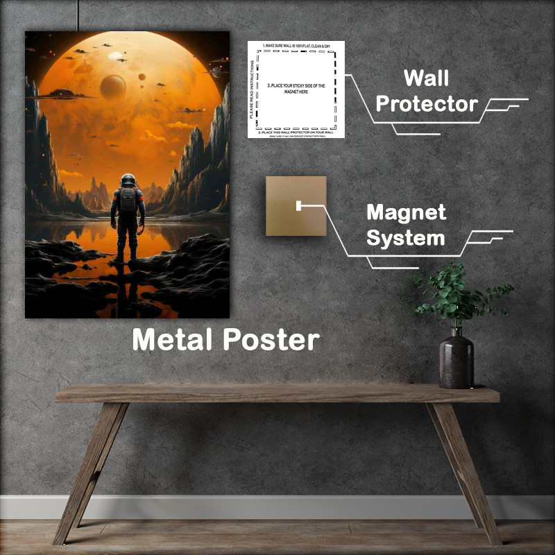 Buy Metal Poster : (Futuristic Universe Scenes Innovative Astronomical Art)