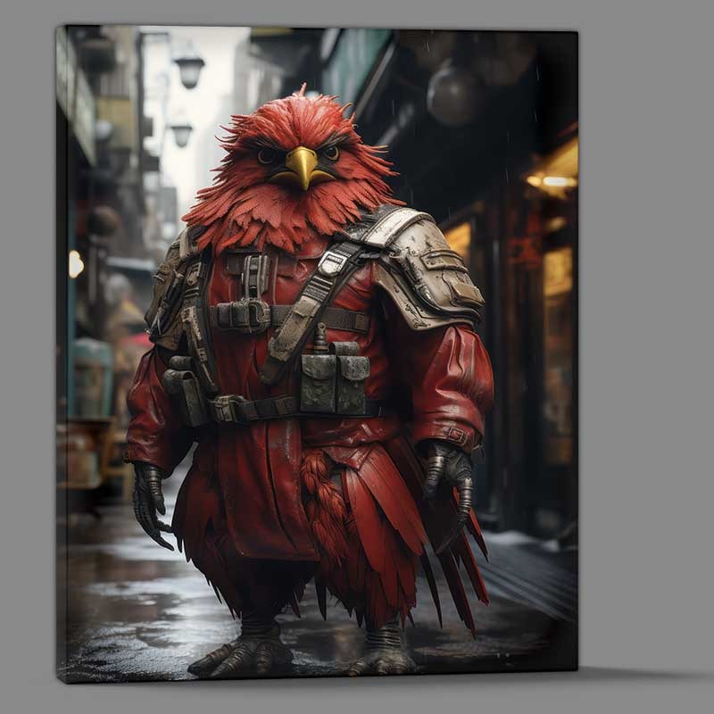Buy Canvas : (Cherry The Chicken Rocking His Leather Look Style)