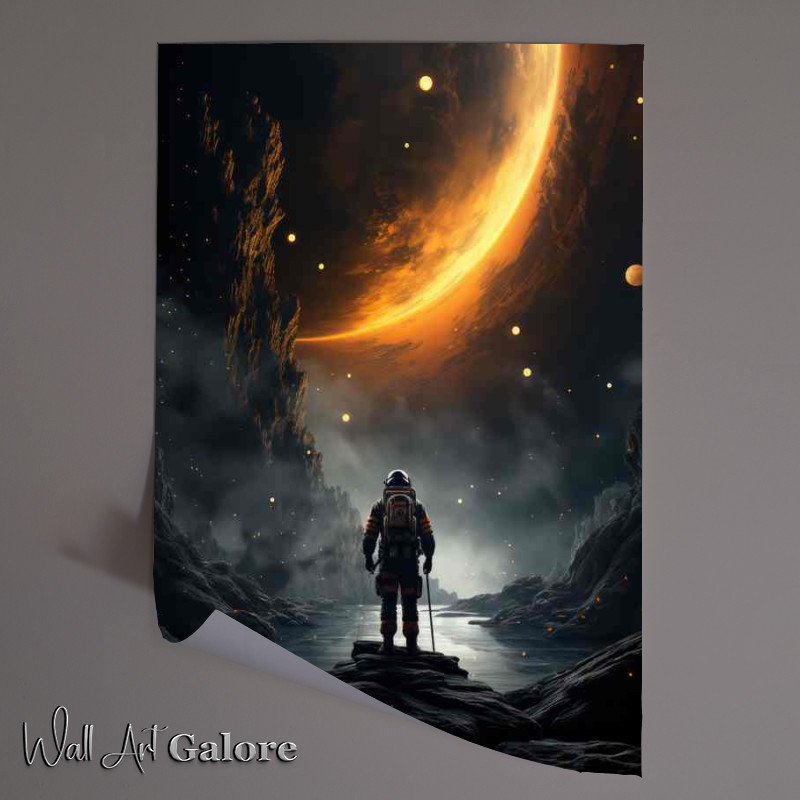 Buy Unframed Poster : (Galactic Solitude Lone Explorer in the Cosmos)