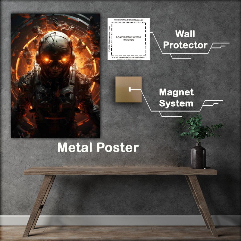 Buy Metal Poster : (Galactic Voyager Mans Adventure in Outer Space)