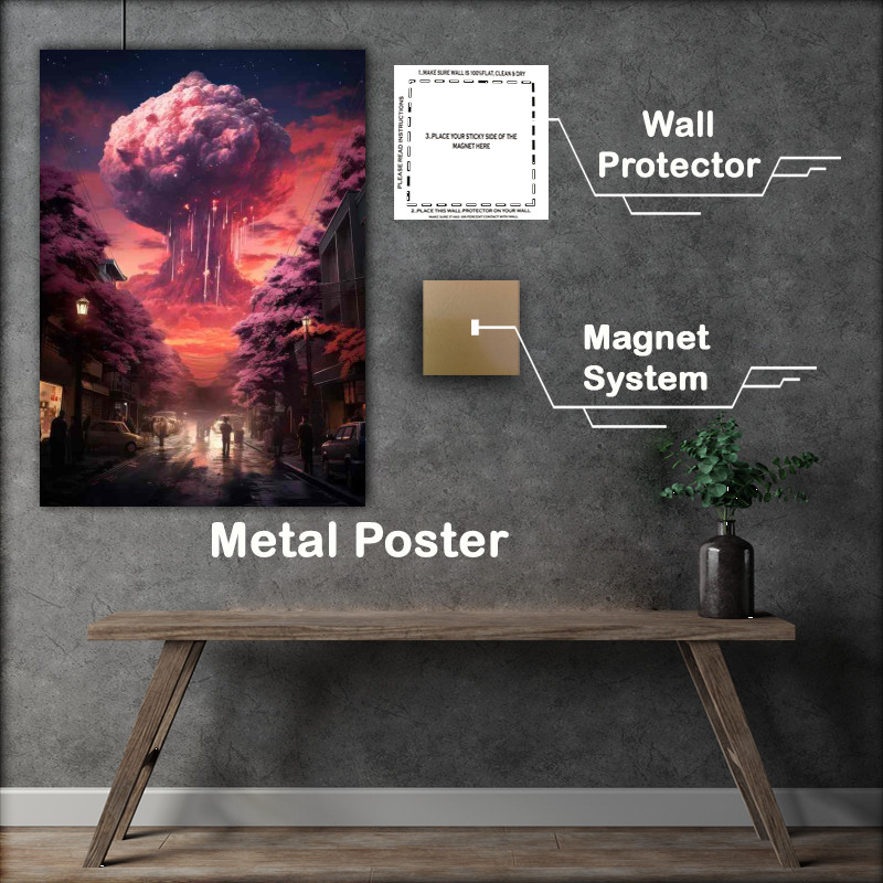 Buy Metal Poster : (Galactic Wonders Space Pink Glow)