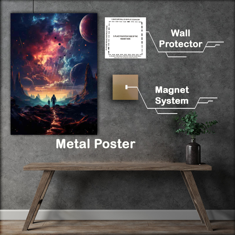 Buy Metal Poster : (Imaginative Universe Art Dreamy Space Illustration)