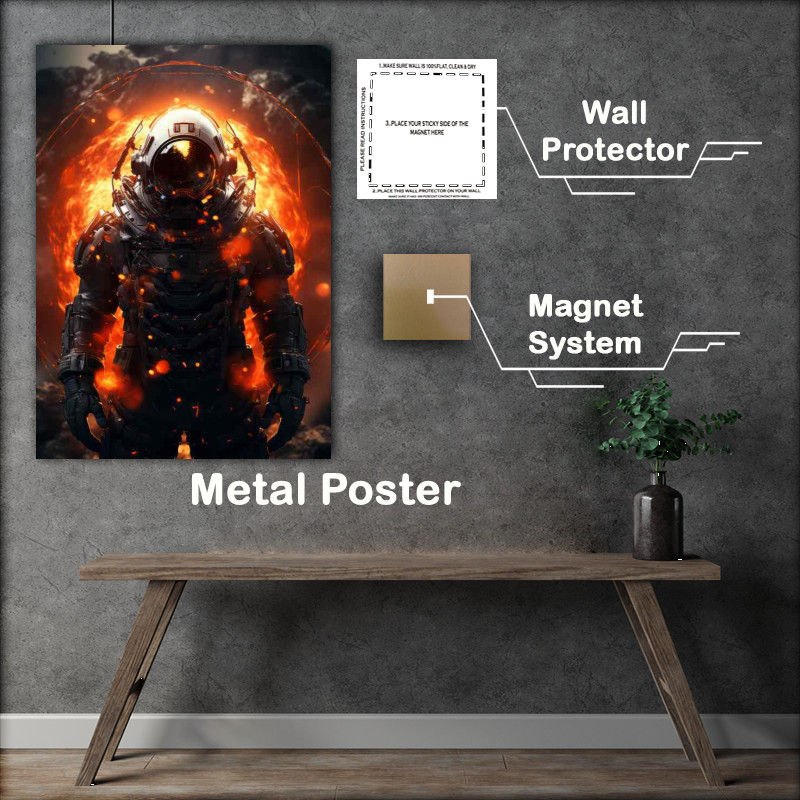 Buy Metal Poster : (Infinite Explorer Mans Journey through the Cosmos)