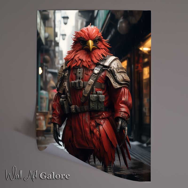 Buy Unframed Poster : (Cherry The Chicken Rocking His Leather Look Style)