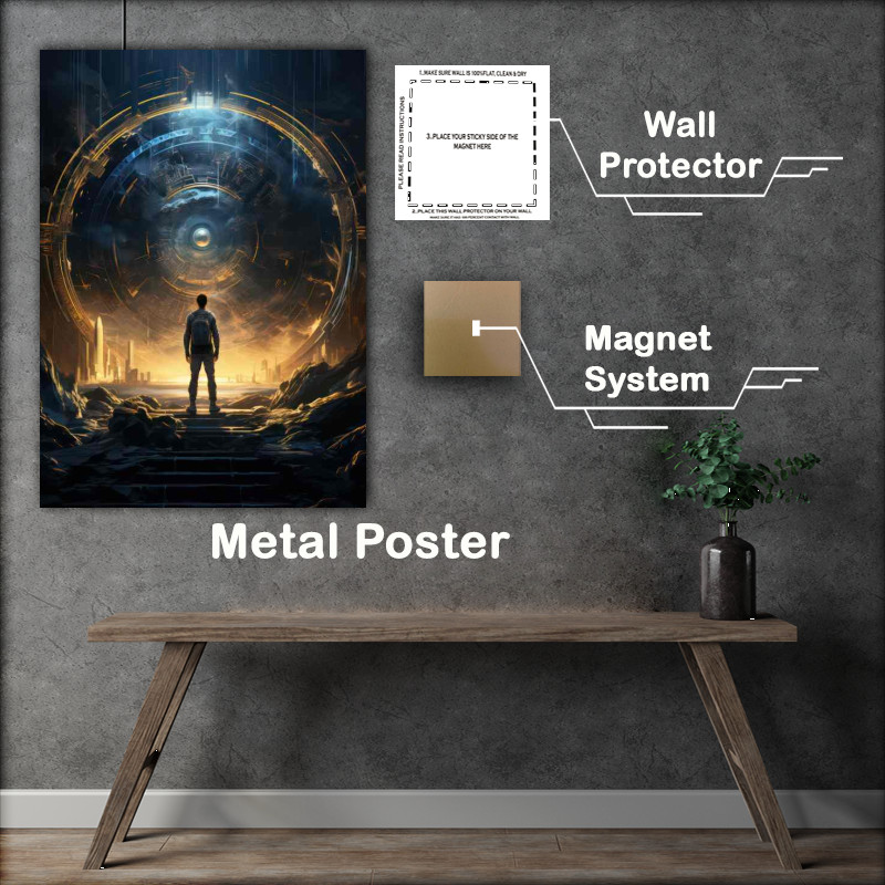 Buy Metal Poster : (Orbital Wanderer Astronauts Journey through the Cosmos)