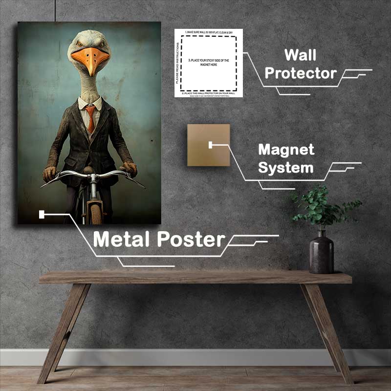 Buy Metal Poster : (Gerry The Goose Riding On A Sunny Day)