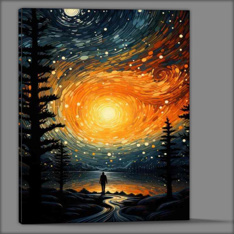 Buy Canvas : (Spacesuit Sojourns Man’s Quest in Outer Space)