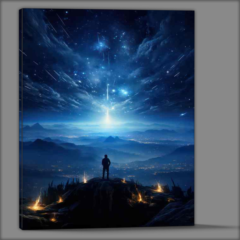 Buy Canvas : (Stars and Solitude Lone Explorer in the Universe)