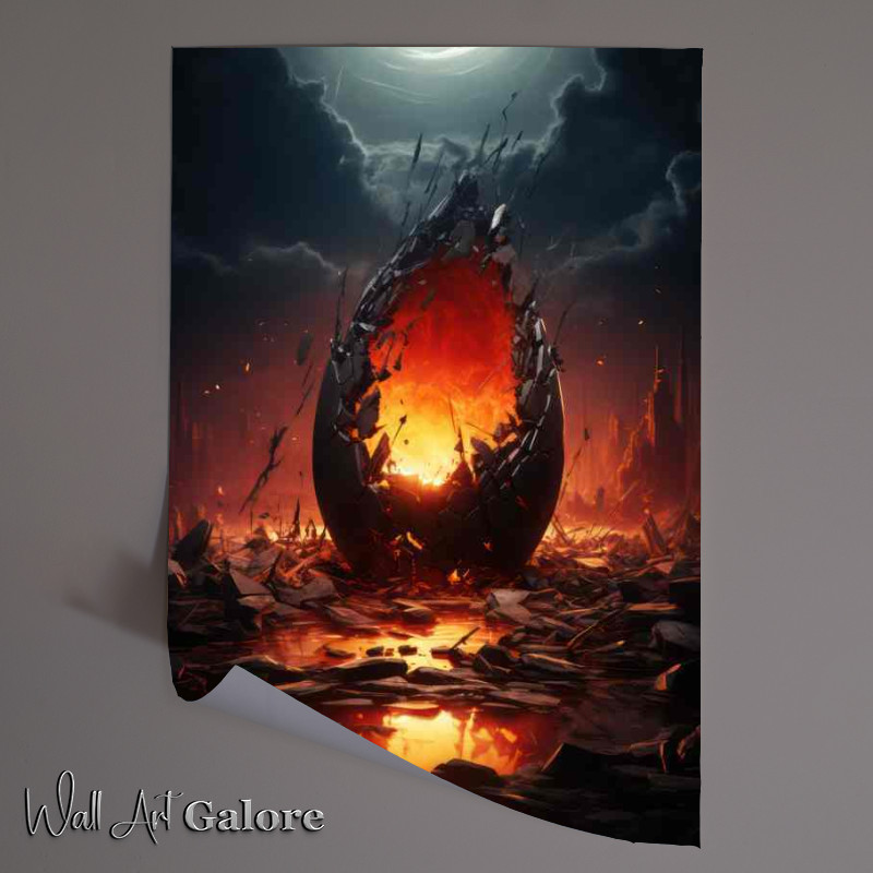 Buy Unframed Poster : (Stylish Astronomical Scenes Modern Space Design)