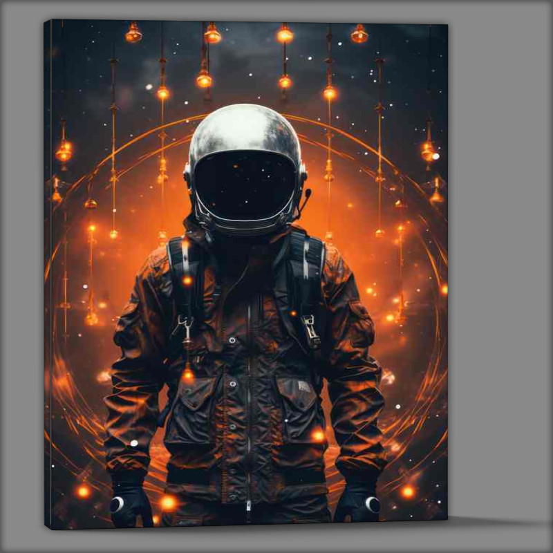 Buy Canvas : (The Final Frontier Man in Spacesuit Explores)