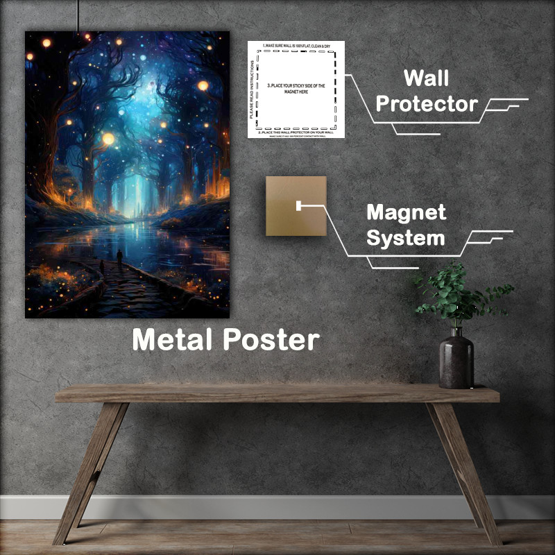 Buy Metal Poster : (The Lonely Explorer Astronaut’s Travels in the Universe)