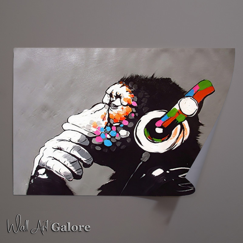 Buy Unframed Poster : (Thinking Monkry DJ)
