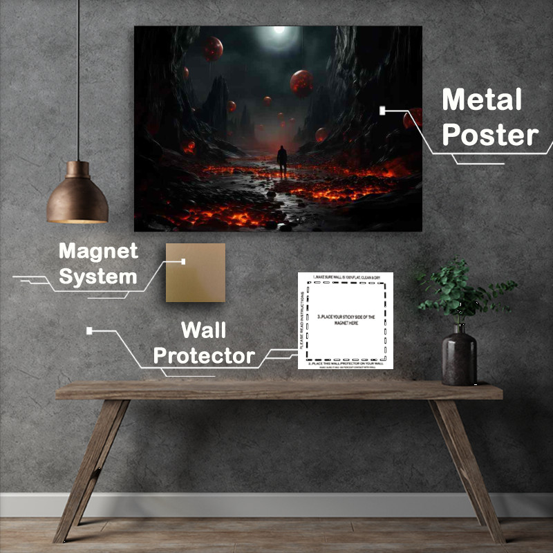 Buy Metal Poster : (Beyond the Atmosphere Astronauts Solo Expedition)