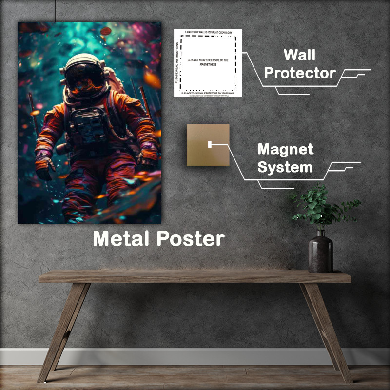 Buy Metal Poster : (Astral Pioneer Mans Journey to the Stars)