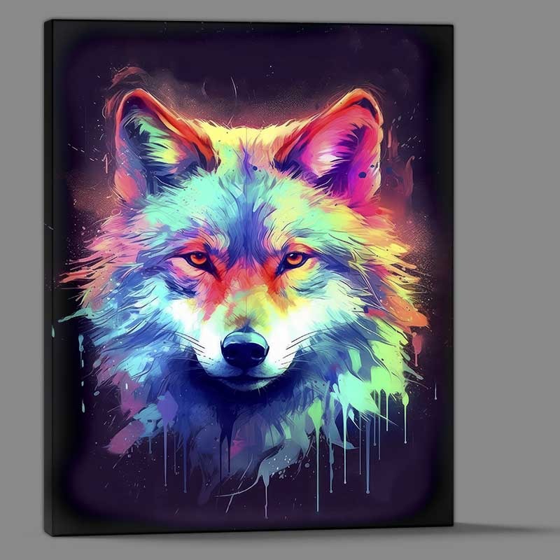 Buy Canvas : (Auroras Alpha Wolf Of The Night)