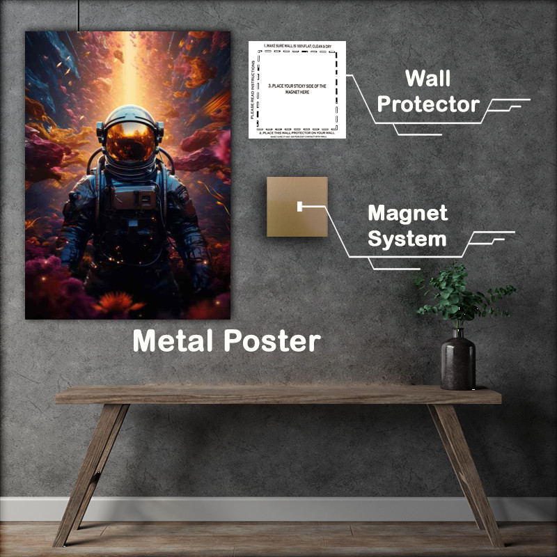 Buy Metal Poster : (Astronauts Adventure in Space Full Colour Blast)