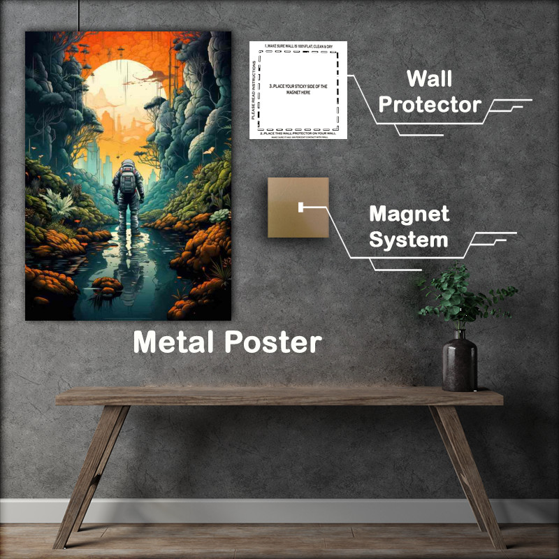 Buy Metal Poster : (Astronauts Intergalactic Journey)
