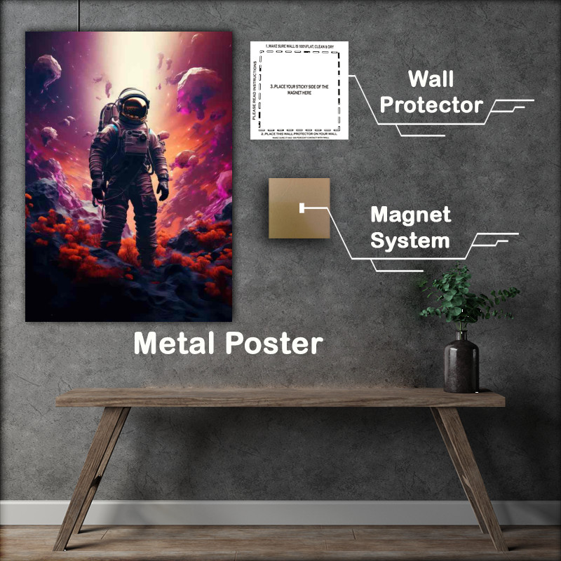Buy Metal Poster : (Astronauts Journey to New Frontiers)