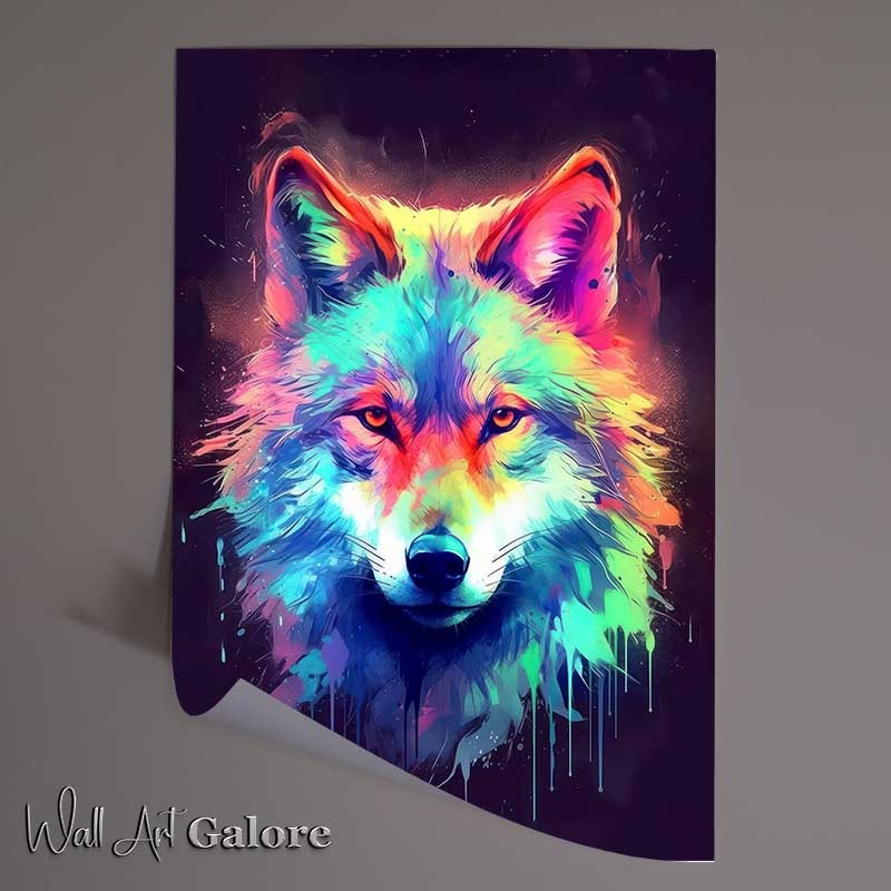 Buy Unframed Poster : (Auroras Alpha Wolf Of The Night)