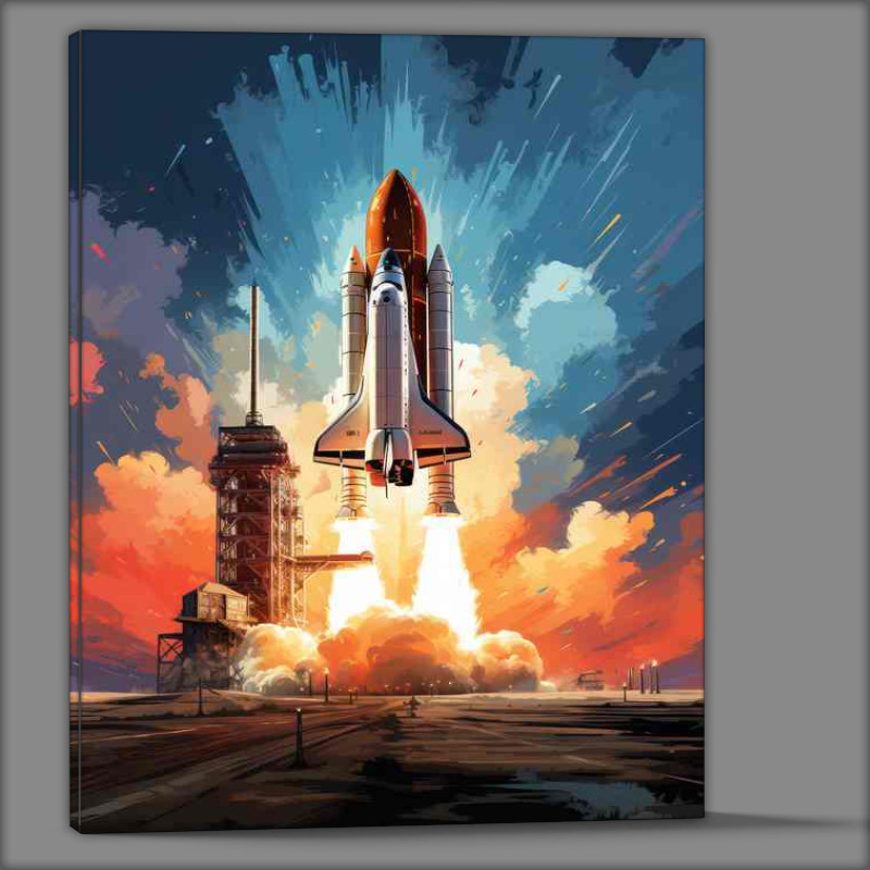 Buy Canvas : (Beyond the Atmosphere Daring Rocket Launches to Space)