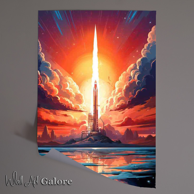 Buy Unframed Poster : (Celestial Journeys Epic Adventures of Space Rockets)