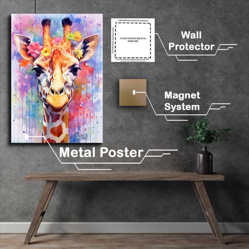 Buy Metal Poster : (Chromatic Tall Tales From Cindy The Giraffe)
