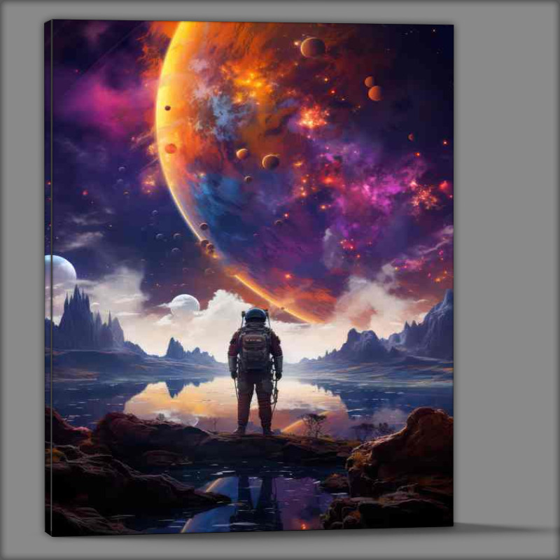 Buy Canvas : (Celestial Sojourner Astronaut in the Infinite Expanse)