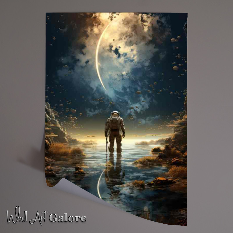 Buy Unframed Poster : (Celestial Voyager Astronauts Exploration of New Worlds)
