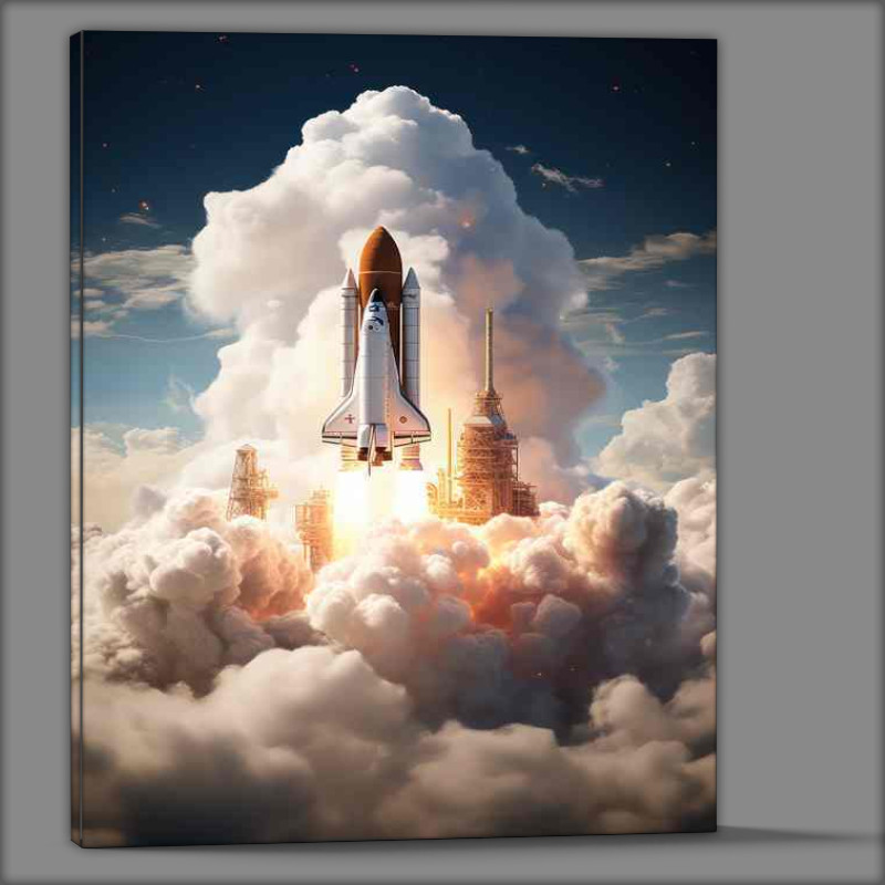 Buy Canvas : (Cosmic Ascent Spectacular Views of Rocket Launches)
