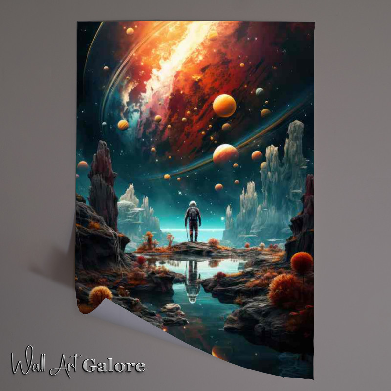 Buy Unframed Poster : (Cosmic Explorer Mans Journey to New Realms)