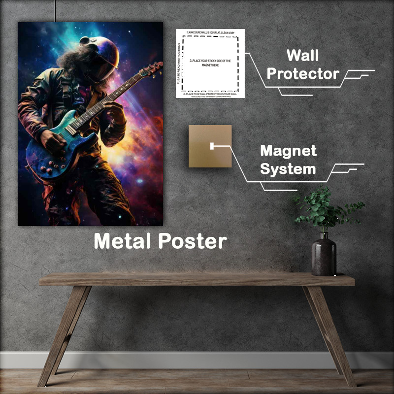 Buy Metal Poster : (Cosmic Journeys Probing the guitar)
