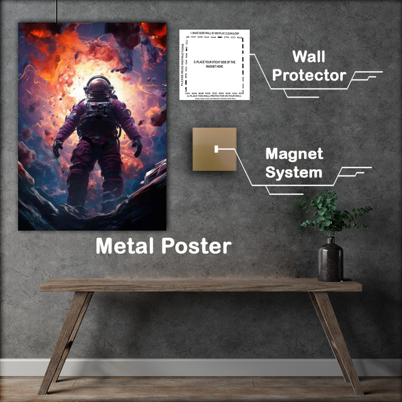 Buy Metal Poster : (Cosmic Voyager Mans Exploration of New Worlds)