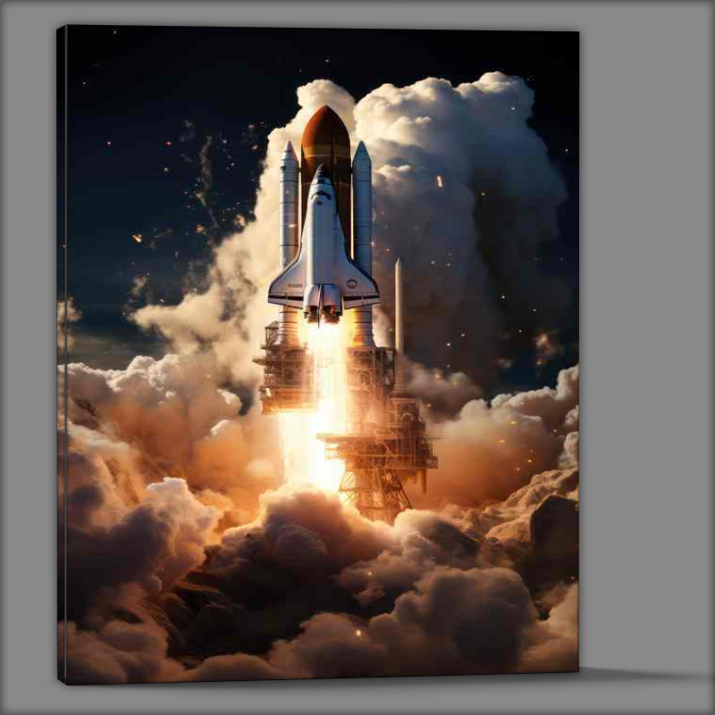 Buy Canvas : (Cosmic Voyagers Rocket Launches to Alien Realms)