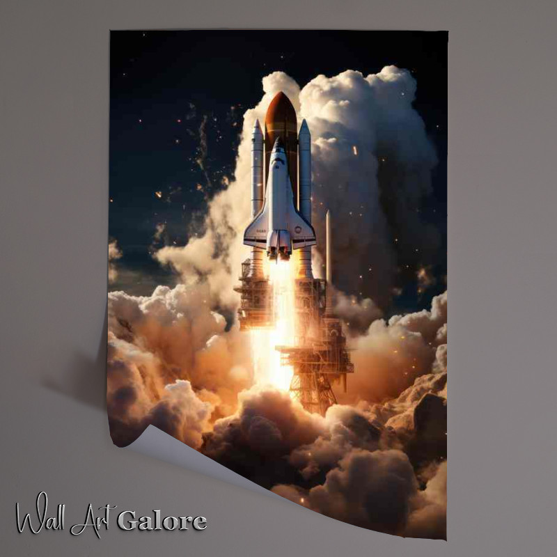 Buy Unframed Poster : (Cosmic Voyagers Rocket Launches to Alien Realms)