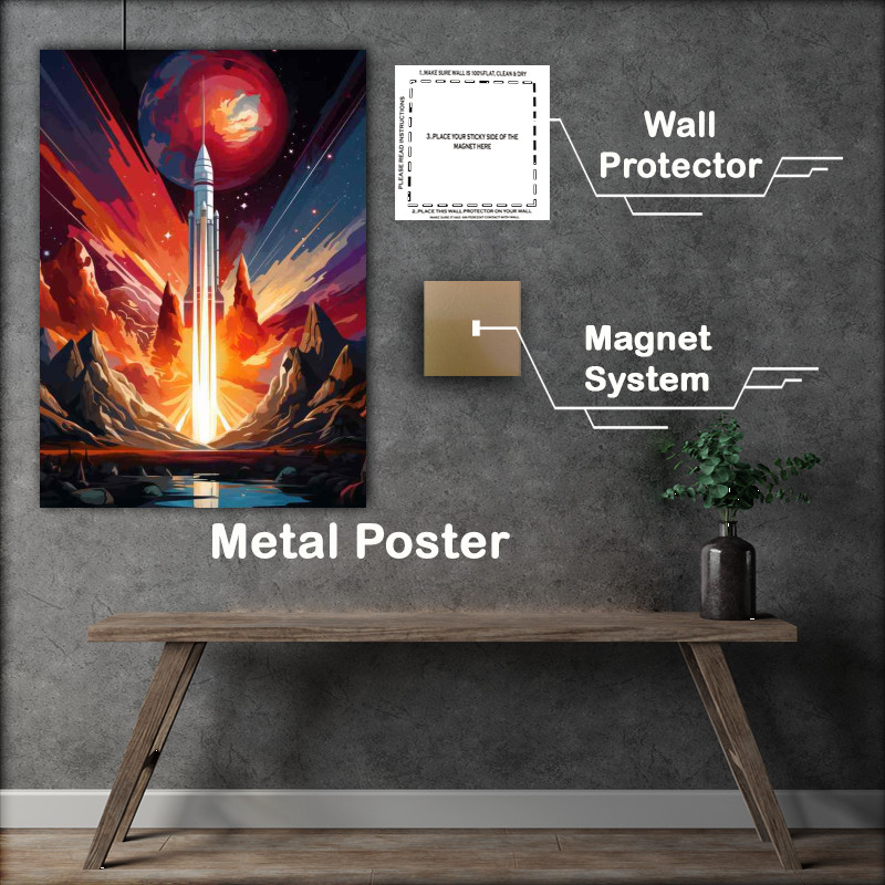 Buy Metal Poster : (Galactic Discoveries Alien Entities and Space Launches)