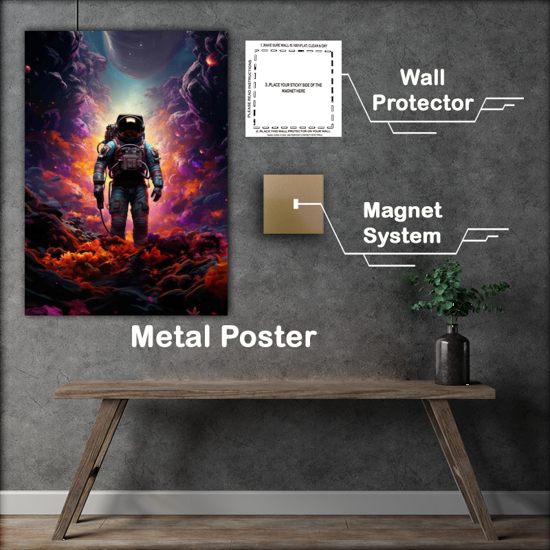 Buy Metal Poster : (Galactic Explorer Astronauts Journey to New Frontiers)