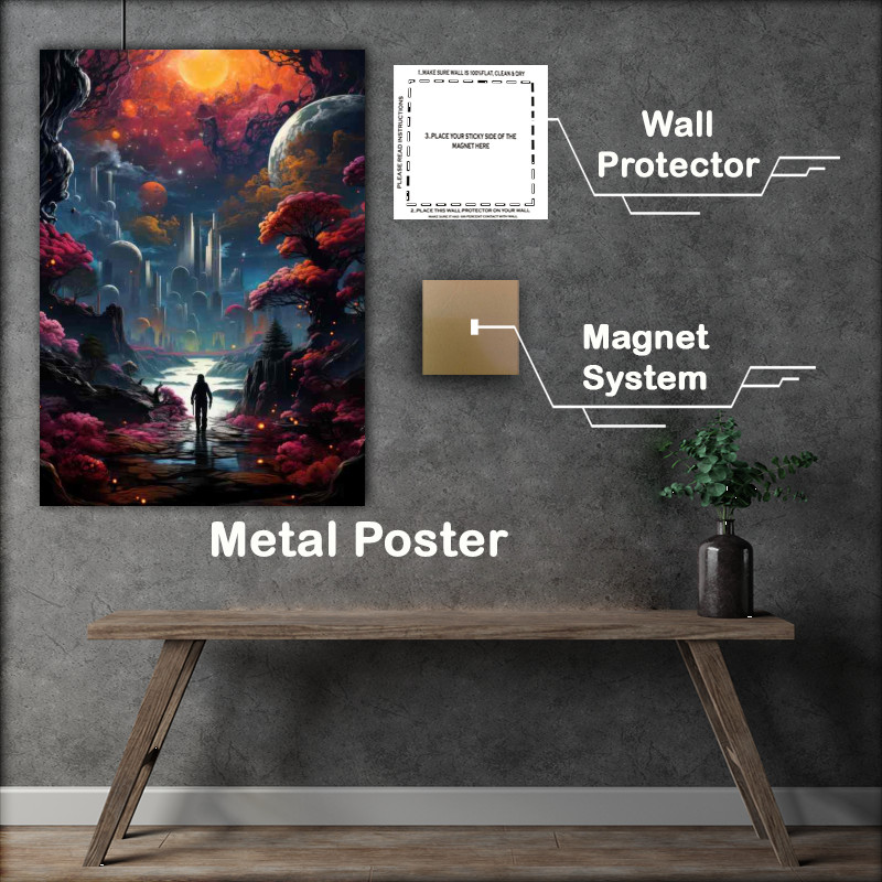 Buy Metal Poster : (Galactic Frontiers Astronauts Journey to the Stars)