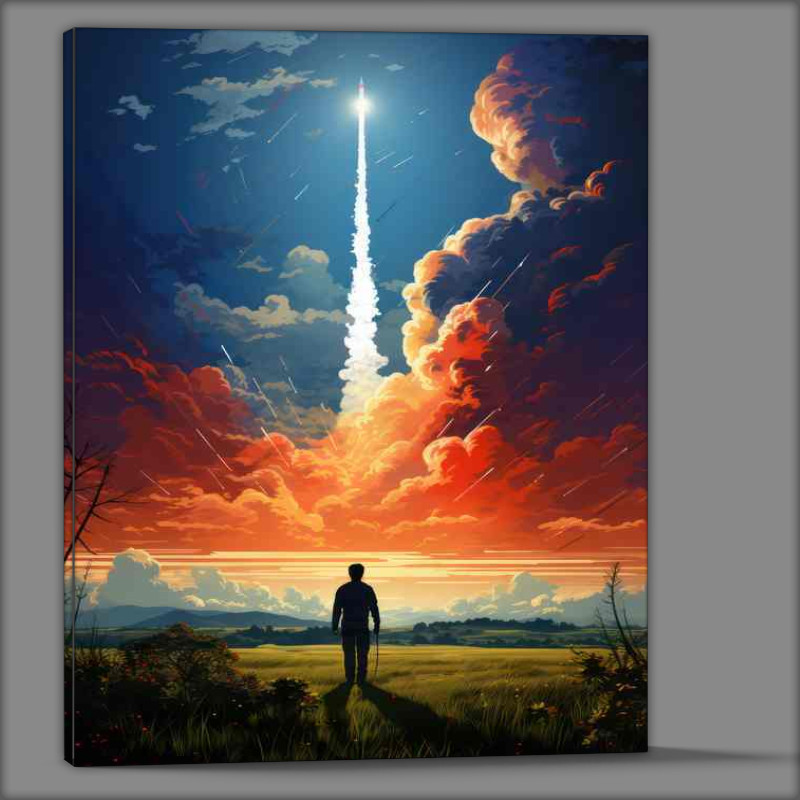 Buy Canvas : (Galactic Lift offs Journeys of Space Rockets Unveiled)