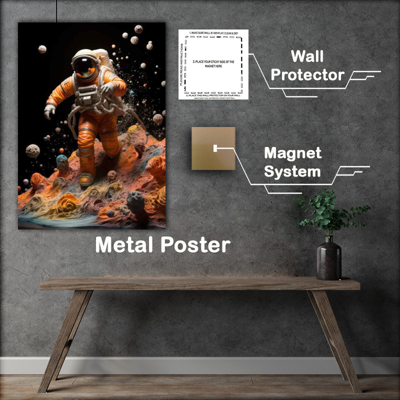 Buy Metal Poster : (Galactic Pioneer Mans Journey to New Worlds)