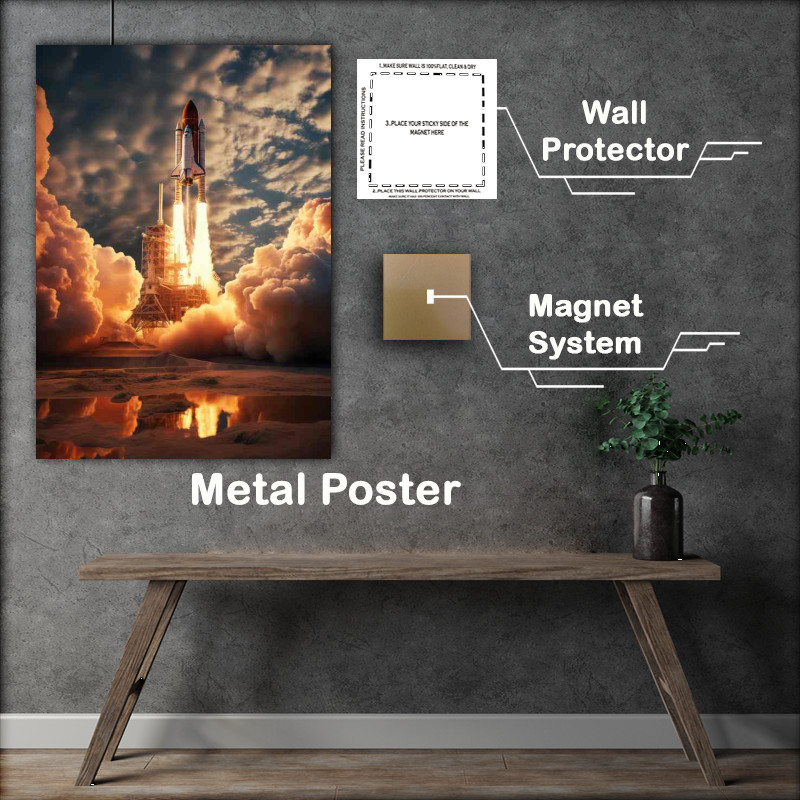 Buy Metal Poster : (Ignition Sequence The Thrill of Space Rocket Lift offs)
