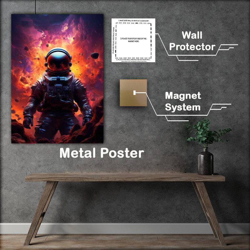 Buy Metal Poster : (Infinite Odyssey Astronauts Journey in the Cosmos)