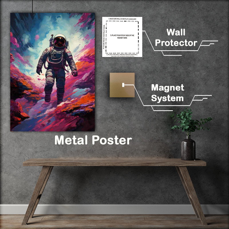 Buy Metal Poster : (Infinite Pioneer Astronauts Journey to the Cosmos)