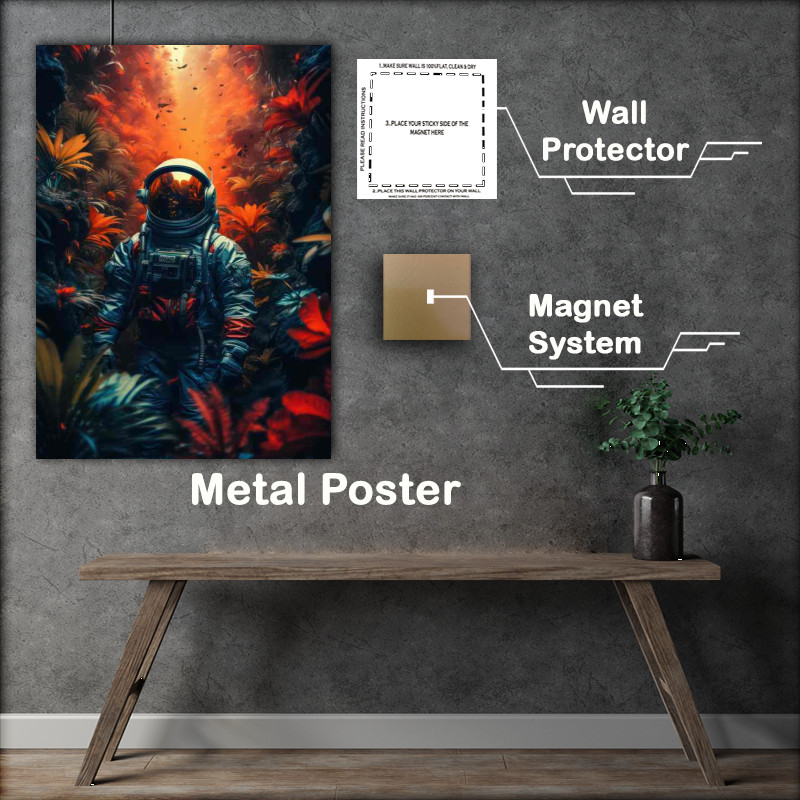 Buy Metal Poster : (Mans Exploration of the Jungle space)
