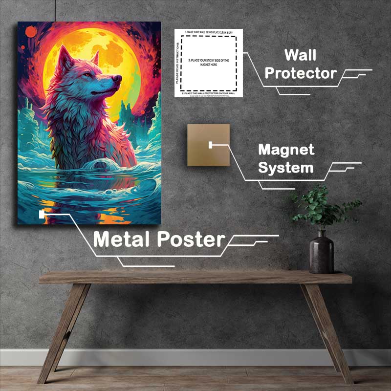 Buy Metal Poster : (Harmonys Howl wolf)