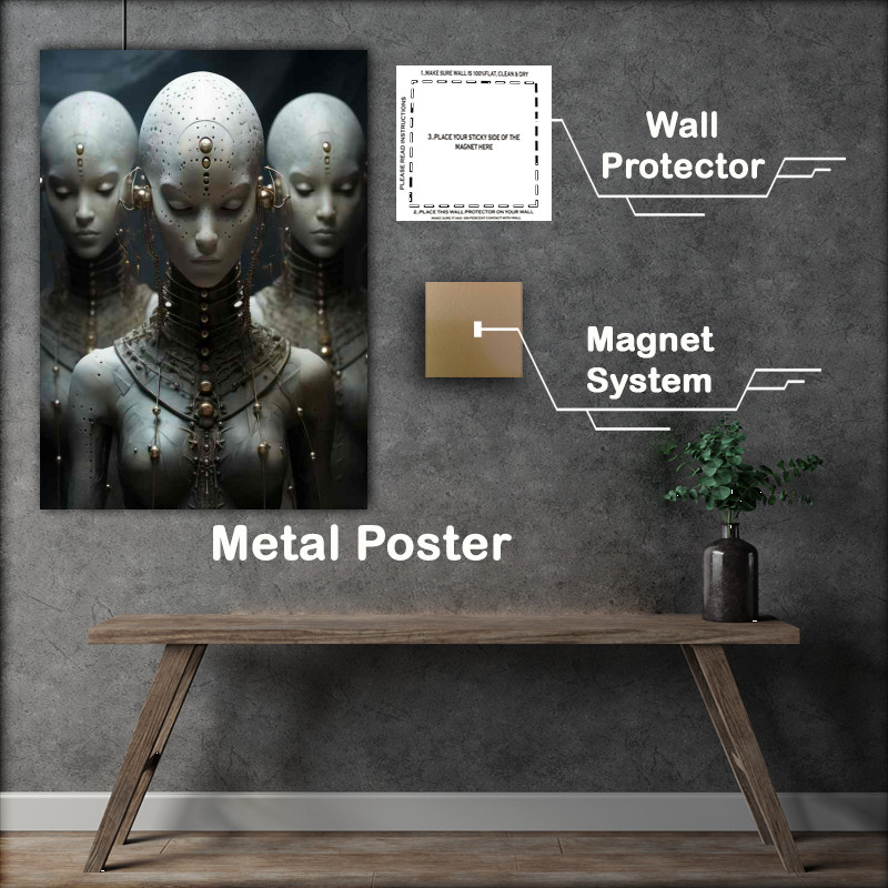 Buy Metal Poster : (Otherworldly Entities Exploring Alien Existence)